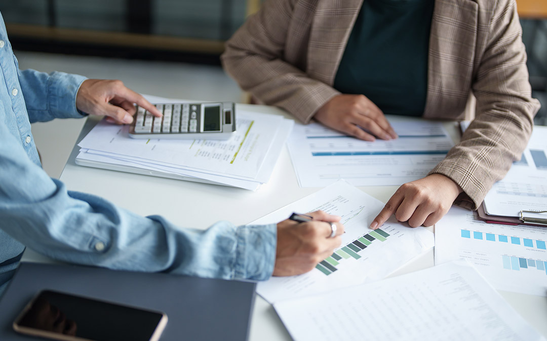 business man Auditor or internal revenue service staff checking annual financial statements company Audit  Accounting tax